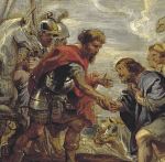 Reconciliation of Jacob and Esau, by Peter Paul Rubens, detail