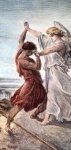 Jacob Wrestling with an Angel, by Gustave Dore, detail
