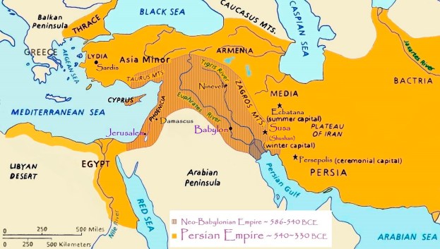 map Persian and Babylonian Empires