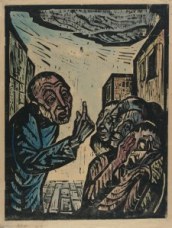 Jonah Preaching in Nineveh, by Jakob Steinhardt, 1923