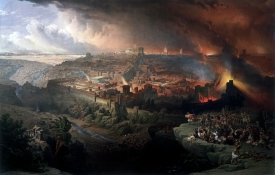 History repeats itself: Siege and Destruction of Jerusalem by the Romans, by David Roberts, 1850 (history repeats itself)